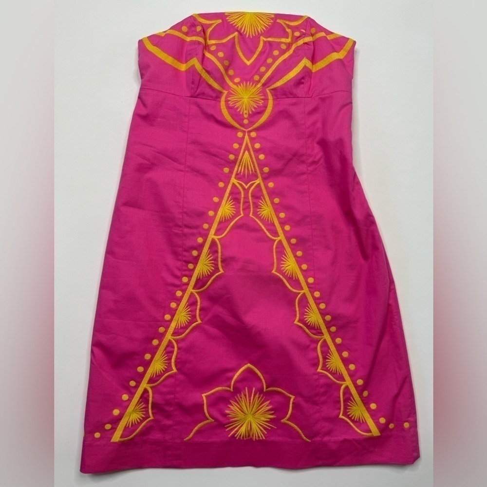 Lilly Pulitzer Bowen Bumblebee Strapless Dress Size 0 - Picture 10 of 10